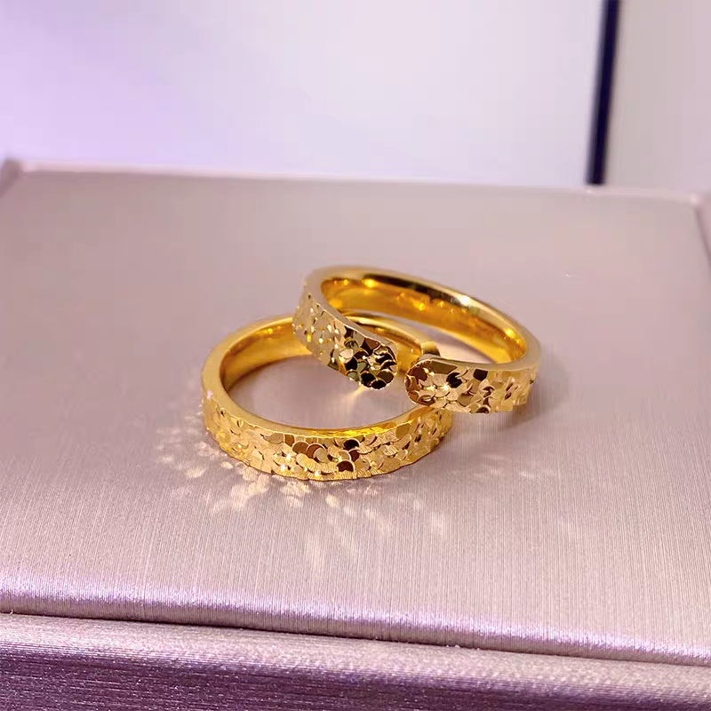 合金戒指 【碎冰冰戒指轻奢饰品】女士时尚潮流百搭大气款