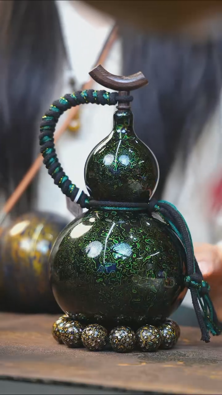 【闪购商品】WW234漆艺酒葫芦不包手串及旋转底座