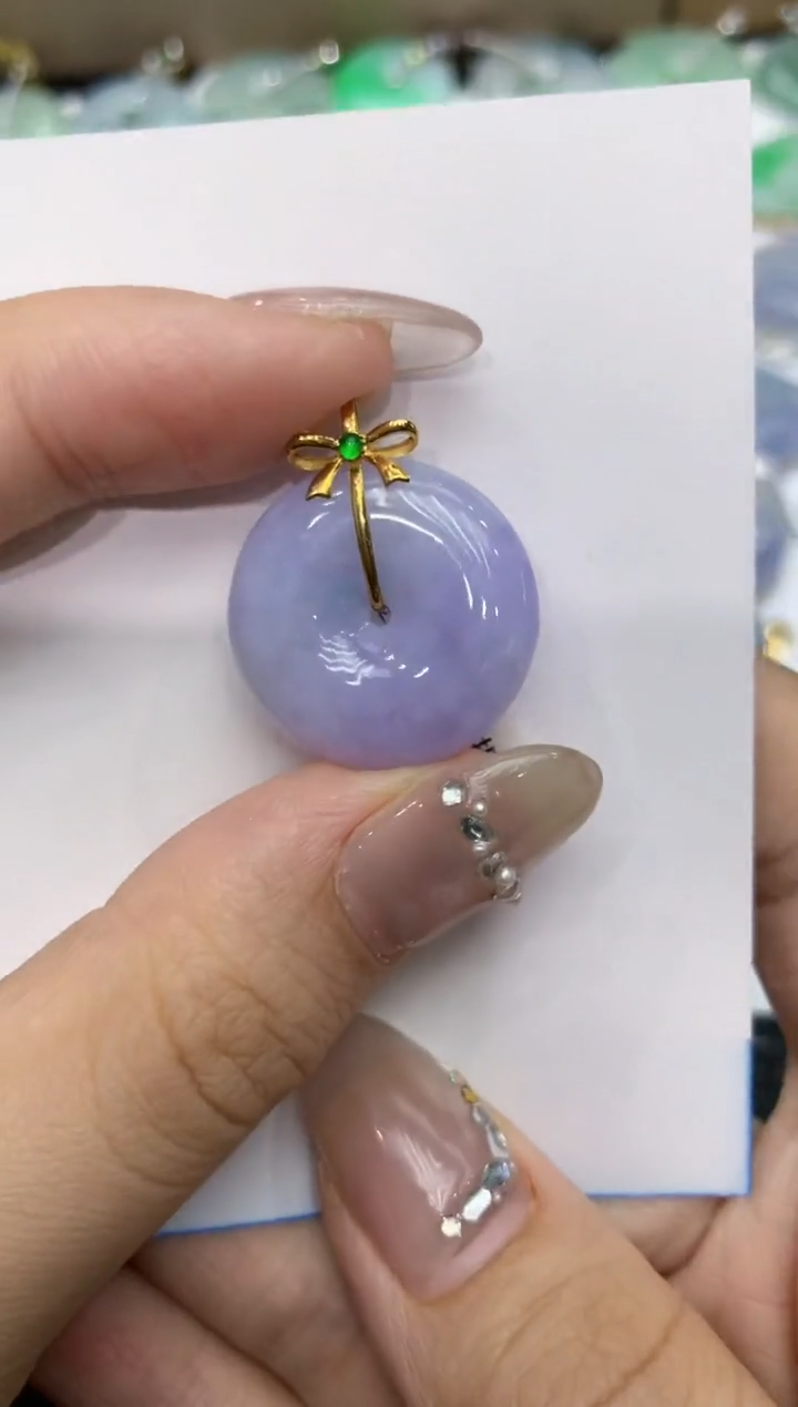 【闪购商品】翡翠颈饰18K金镶嵌222222222