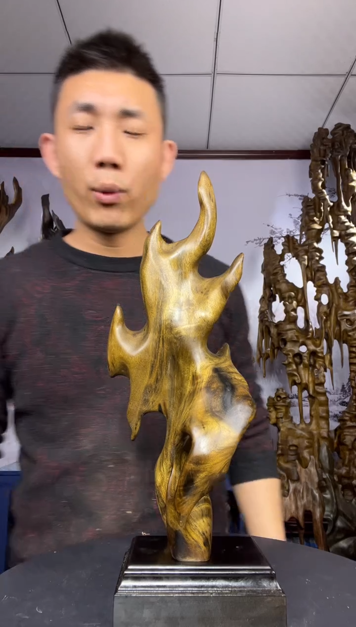 金丝楠木雕款文金丝楠木工艺品摆件