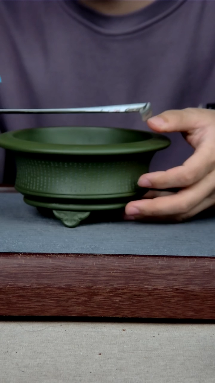 紫砂花盆13*6内径紫砂花盆