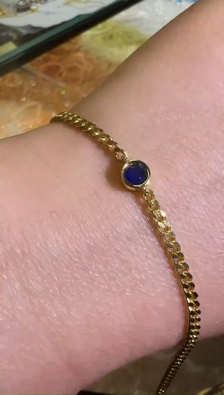 手链蓝宝石银S925镶嵌1206m076多样性发其一