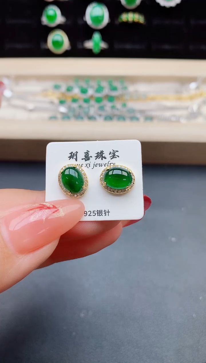 【闪购商品】翡翠戒指银S925镶嵌321321