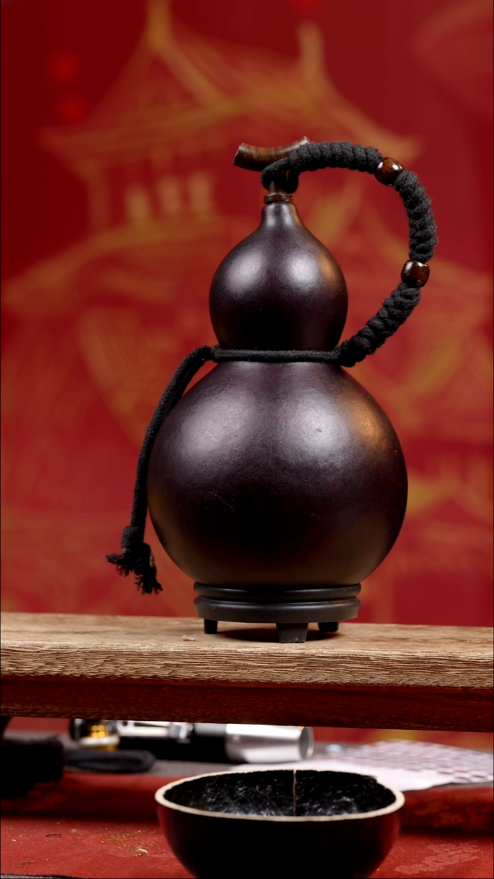 533尾货款大漆精品葫芦600ml