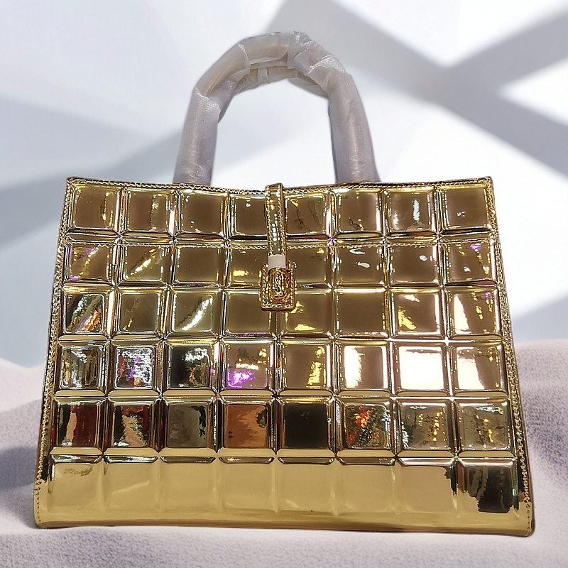 夹层拉链袋纹托特包手提包女士百搭沙漏包经典包压纹