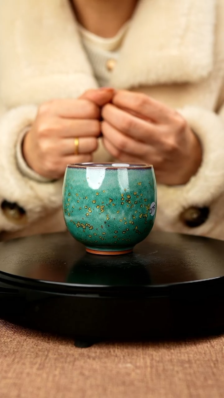 【闪购商品】279#一级品原矿钧瓷炉钧釉龙旦杯