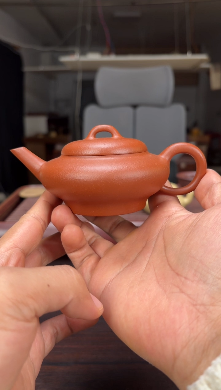 茶壶紫砂全手工老朱泥水平150毫升