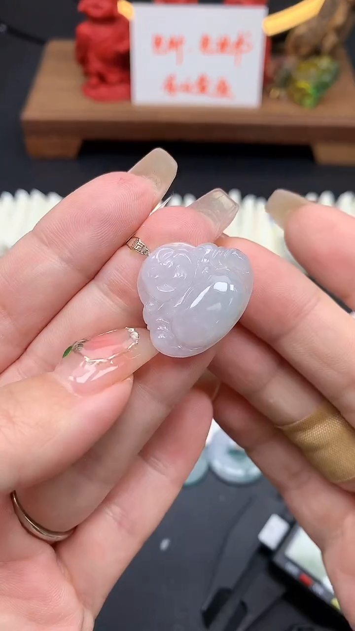 【闪购商品】翡翠吊坠(不含链)18K金镶嵌MS155336