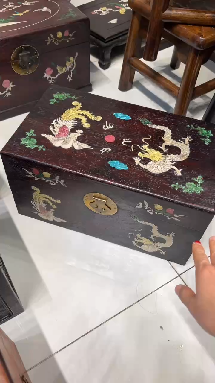 【闪购商品】木龙凤呈祥 40 箱子箱子