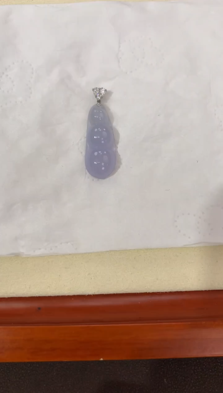 【闪购商品】翡翠颈饰18K金镶嵌天然缅甸a货翡翠