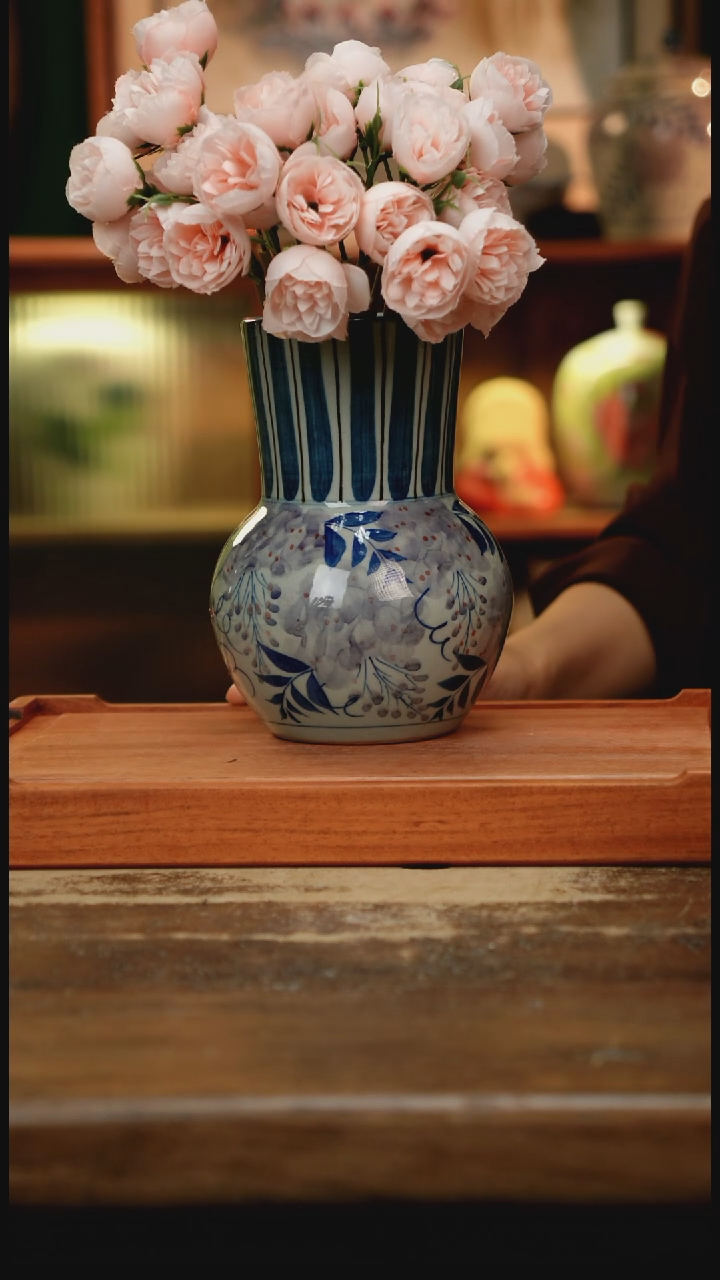 摆件景德镇纯手工釉下彩精品茶具