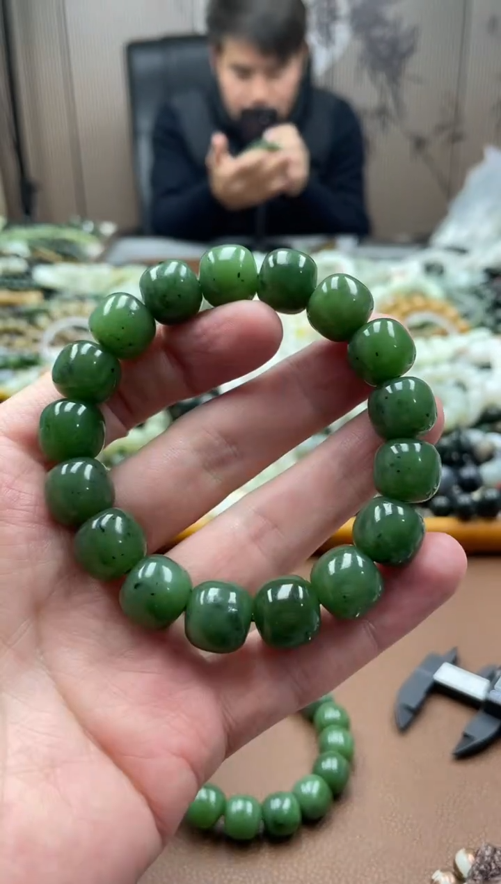 未镶嵌手串和田玉碧玉13老型