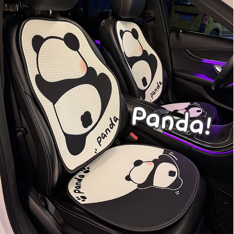 汽车坐垫四季通用可爱卡通夏季半包透气通风座椅套