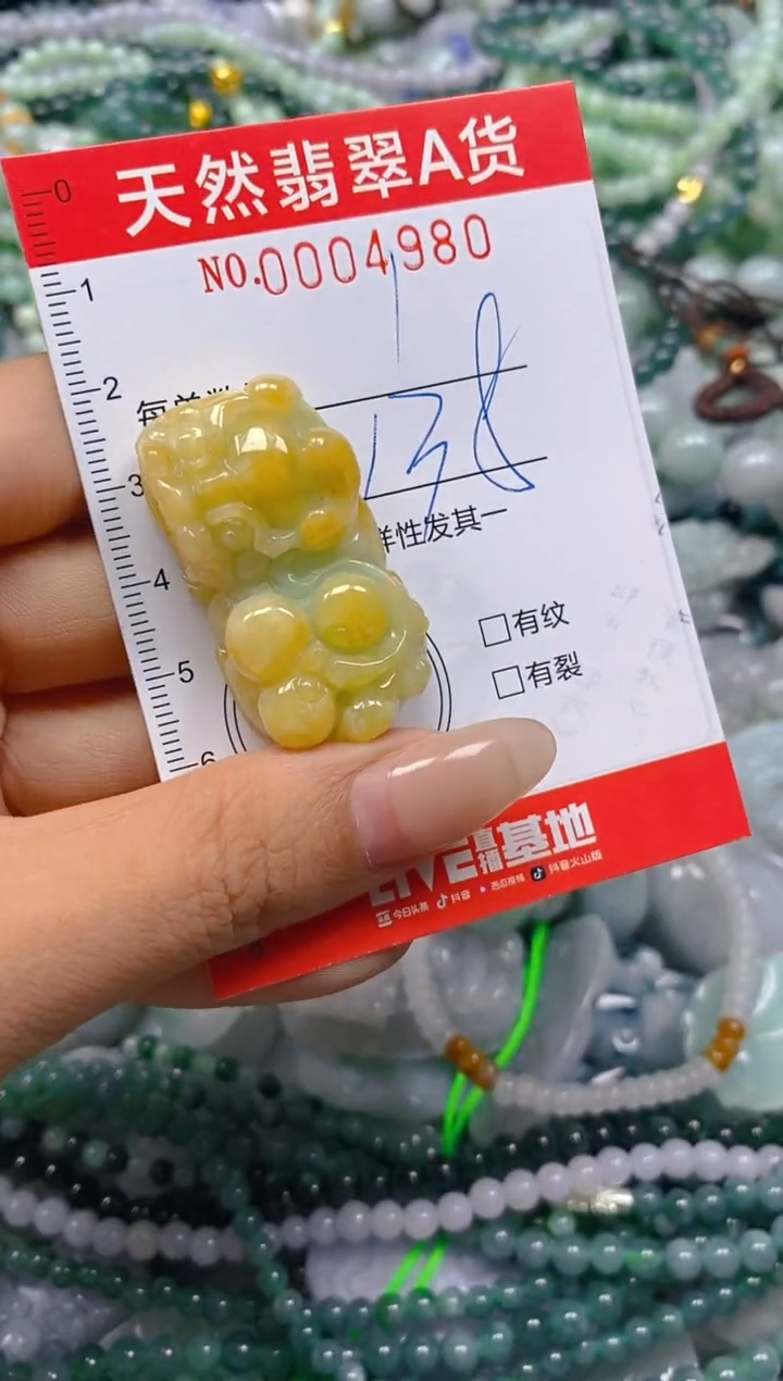 翡翠未镶嵌颈饰C****。闪购0004980