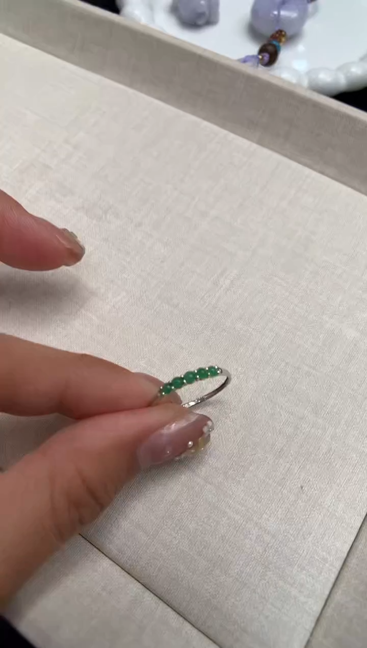 【闪购商品】翡翠戒指18K金镶嵌戒指