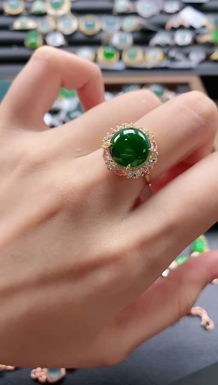 【闪购商品】翡翠戒指银S925镶嵌51151