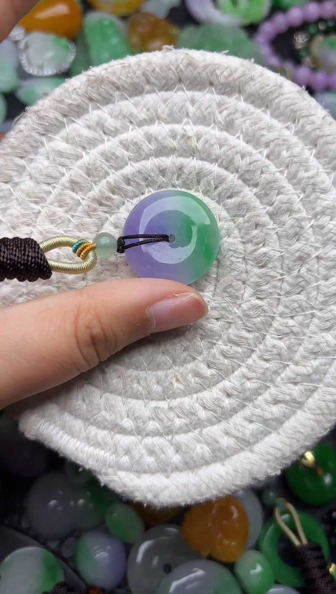 颈饰未镶嵌翡翠缅甸翡翠吊坠