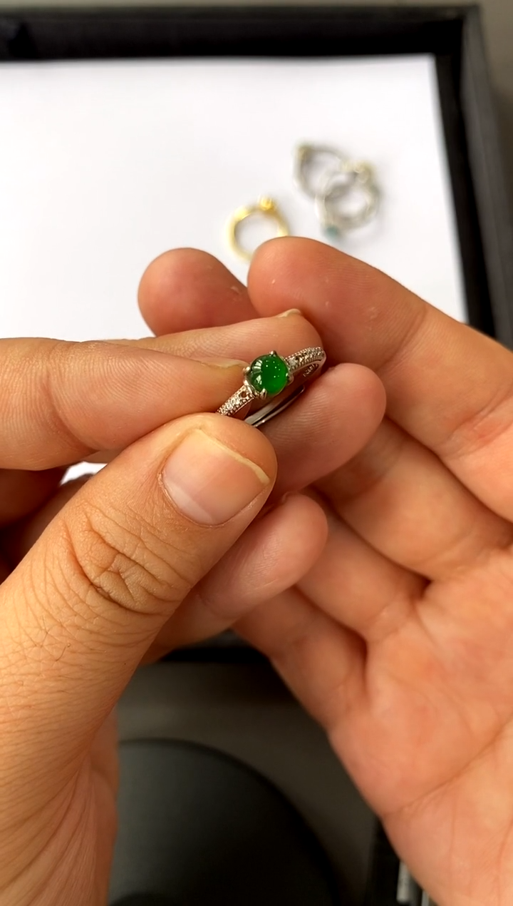 【闪购商品】翡翠戒指银S925镶嵌买断价