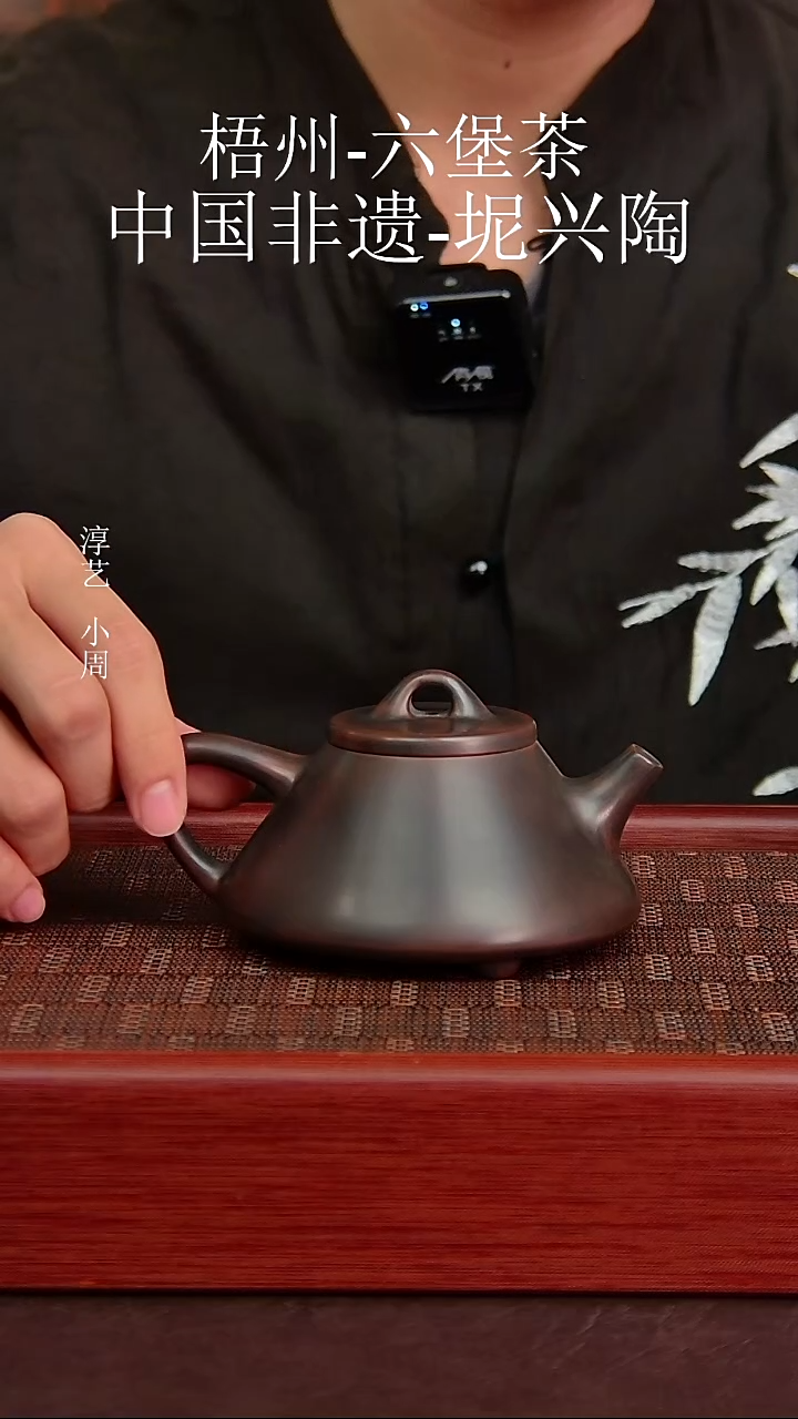 坭兴陶子冶石瓢壶