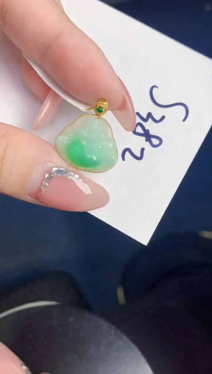 【闪购商品】翡翠颈饰18K金镶嵌000000000