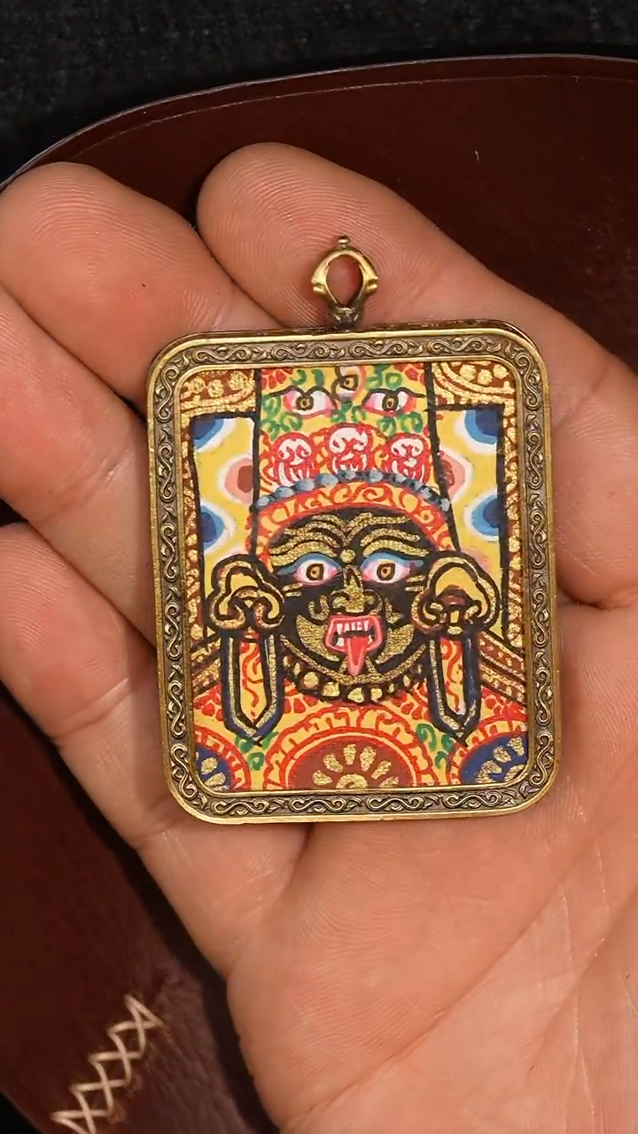 吊坠冲赛康胡子哥，藏传唐卡110