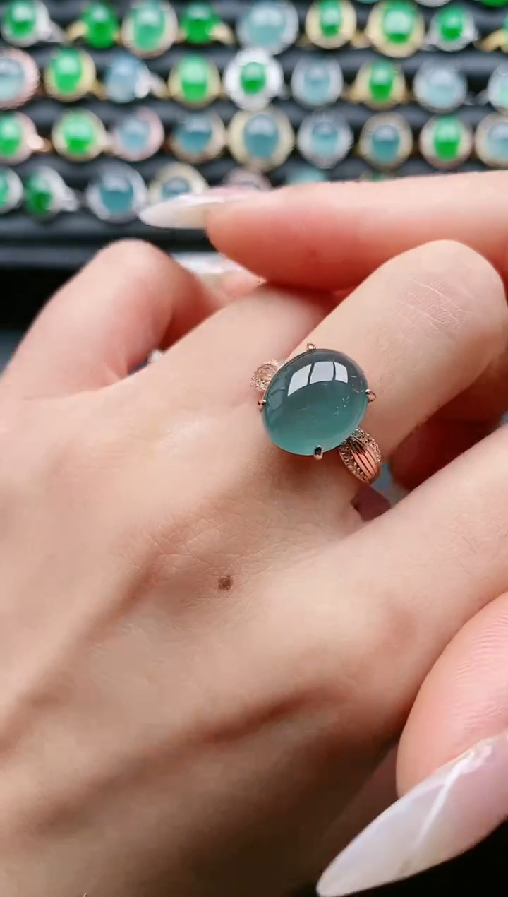【闪购商品】翡翠戒指银S925镶嵌11111111