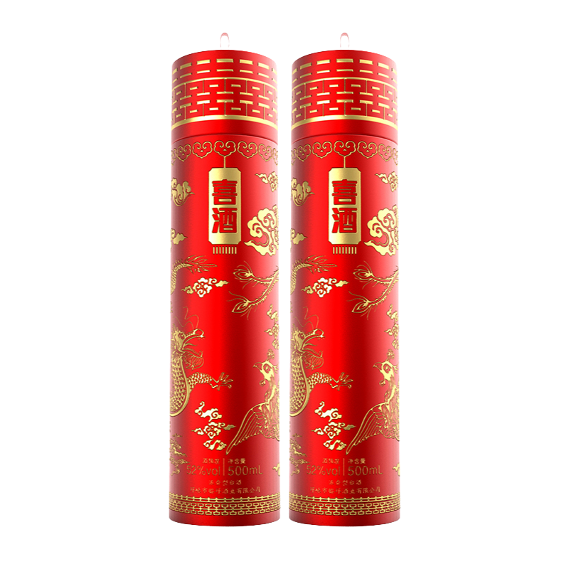 川酒浓香馆喜酒喜烛【双支装】 52度浓香型500ml*2瓶51-60度