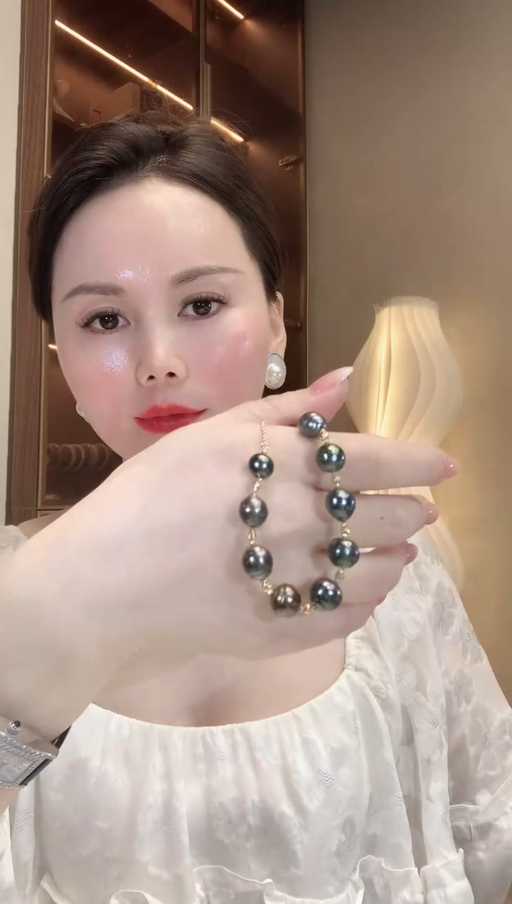 18K金镶嵌海水珍珠手链A49 多样性发货一件