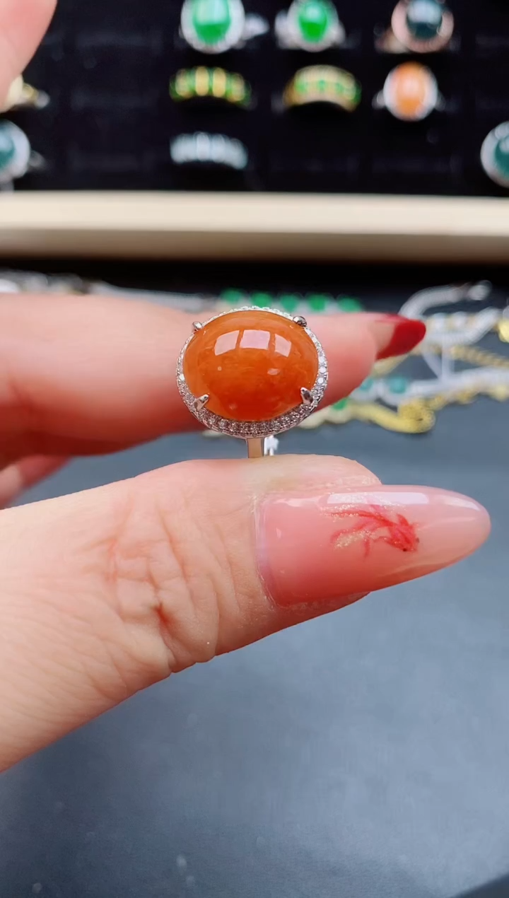 【闪购商品】翡翠戒指银S925镶嵌1312