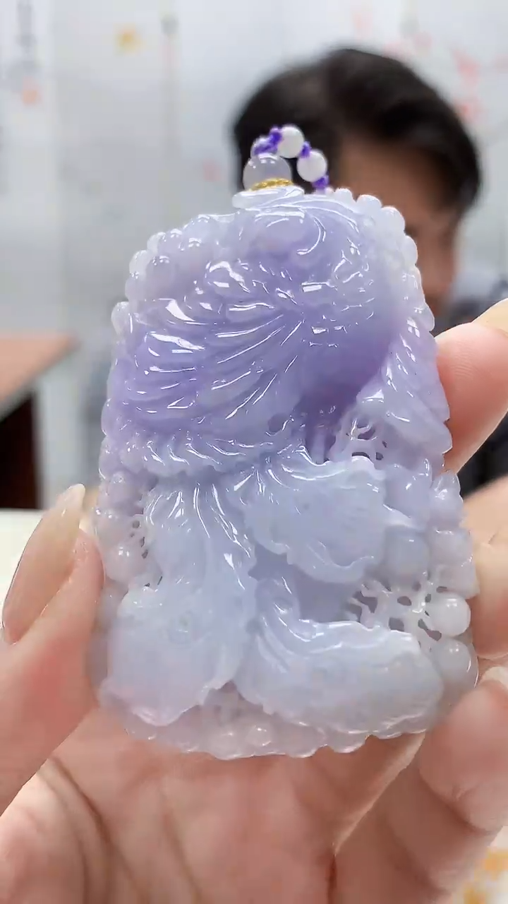 未镶嵌定制翡翠5060lr-毛货挂件105