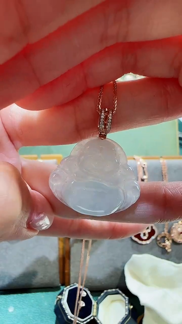 【闪购商品】翡翠吊坠(不含链)18K金镶嵌翡翠吊坠多样性发货发其一