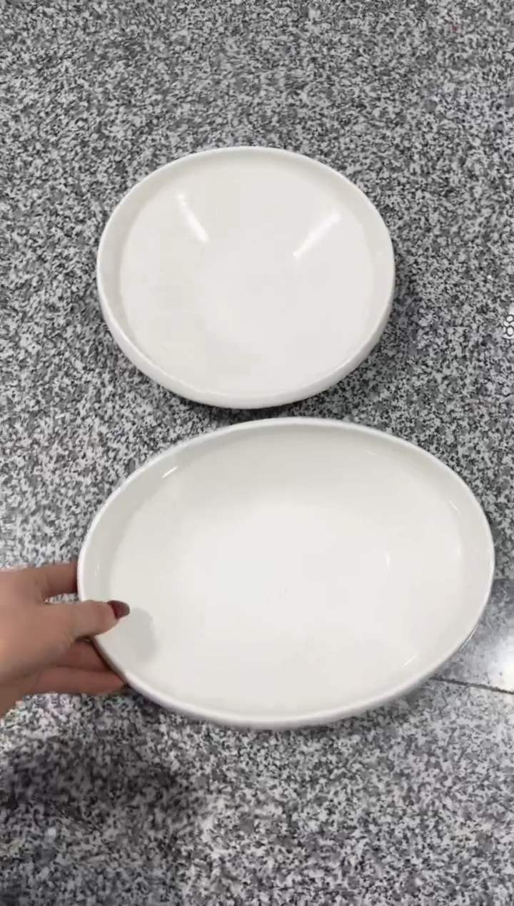 【闪购商品】瓷高温高白深盘组合装2个（微瑕）