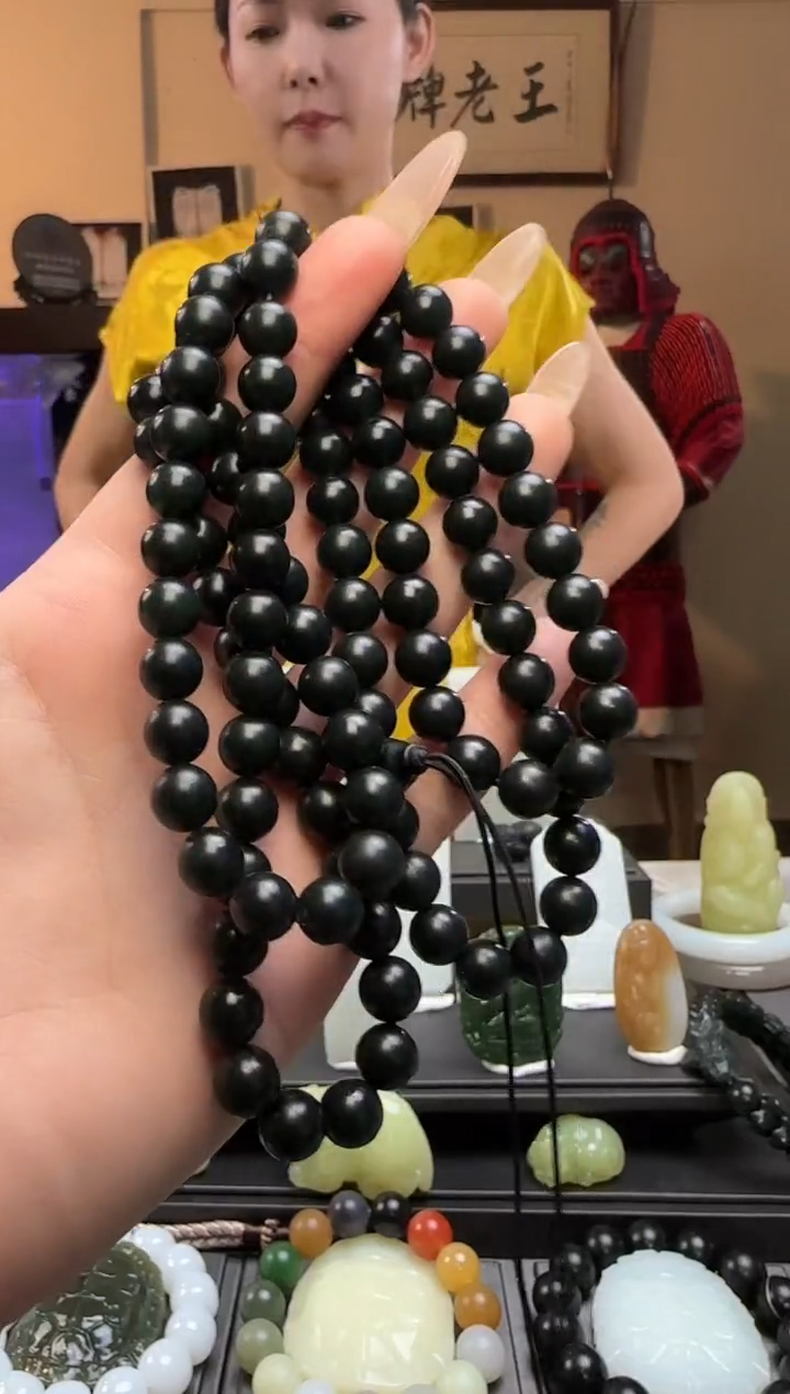 【闪购商品】和田玉青玉圆珠未镶嵌长链