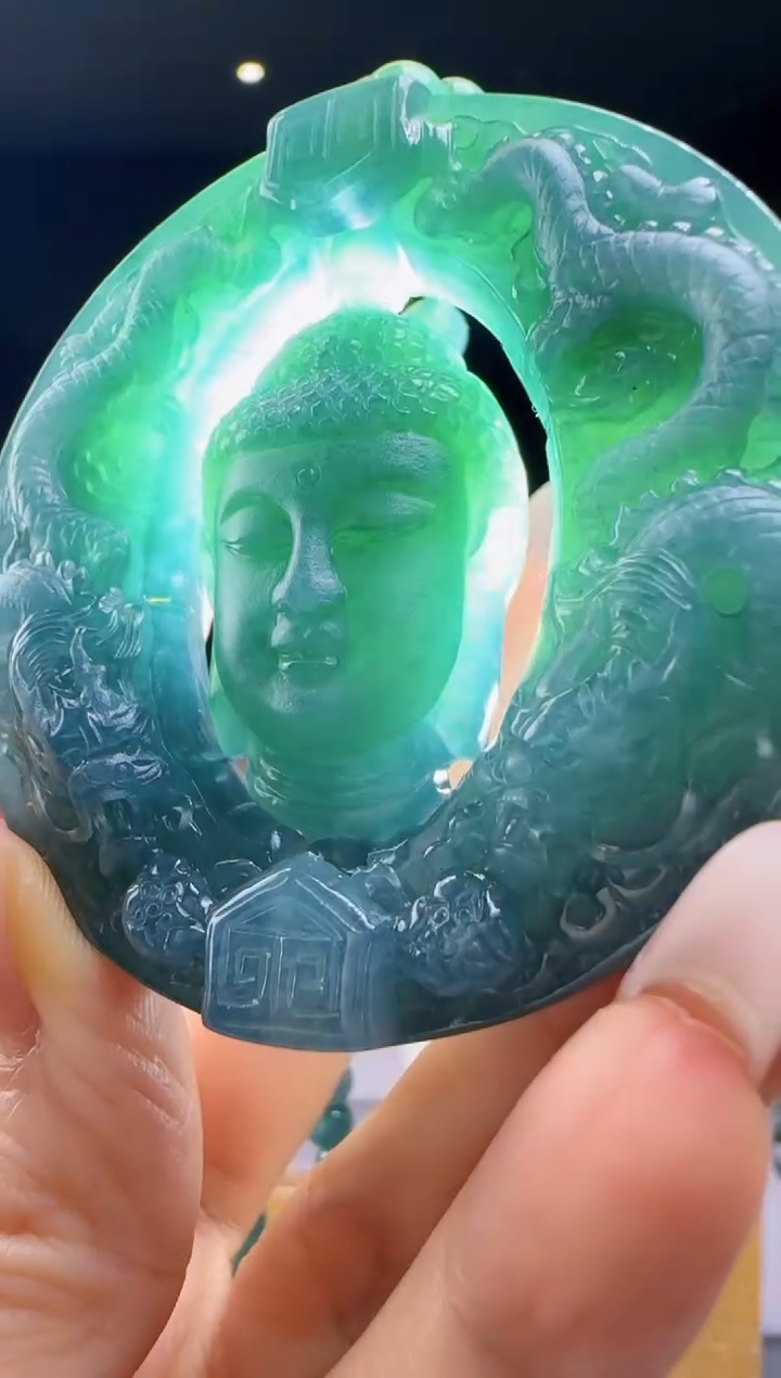 翡翠未镶嵌颈饰大***利YJ@@