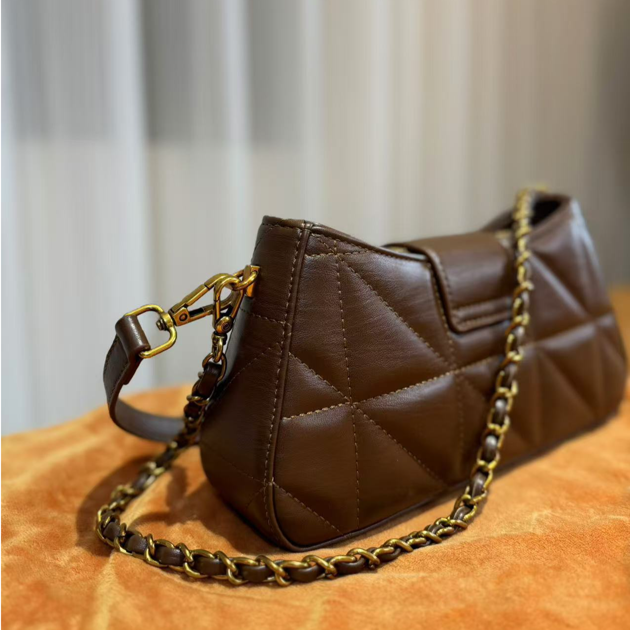 HIRMRIS手工真皮包550907-可可棕 小船阳可可棕