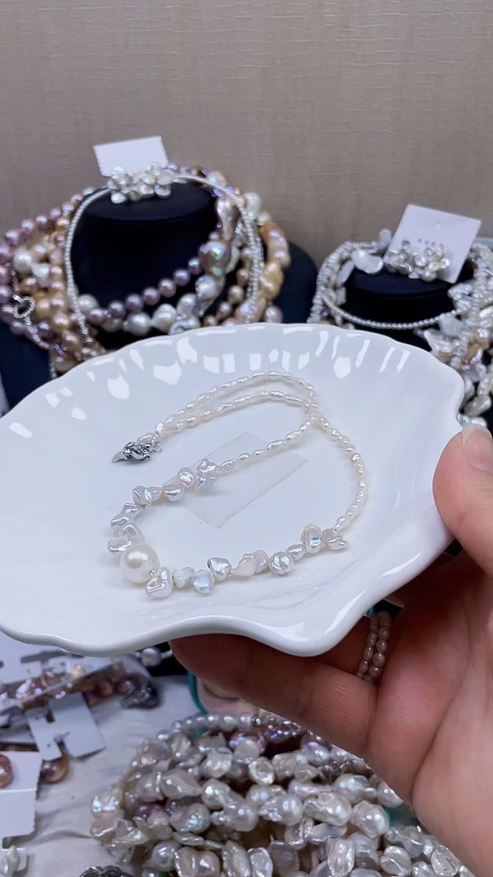 未镶嵌项链淡水珍珠【纯恬饰品】