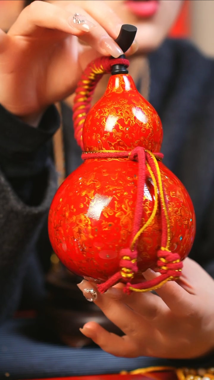 【闪购商品】JF024漆艺酒葫芦不包手串及旋转底座