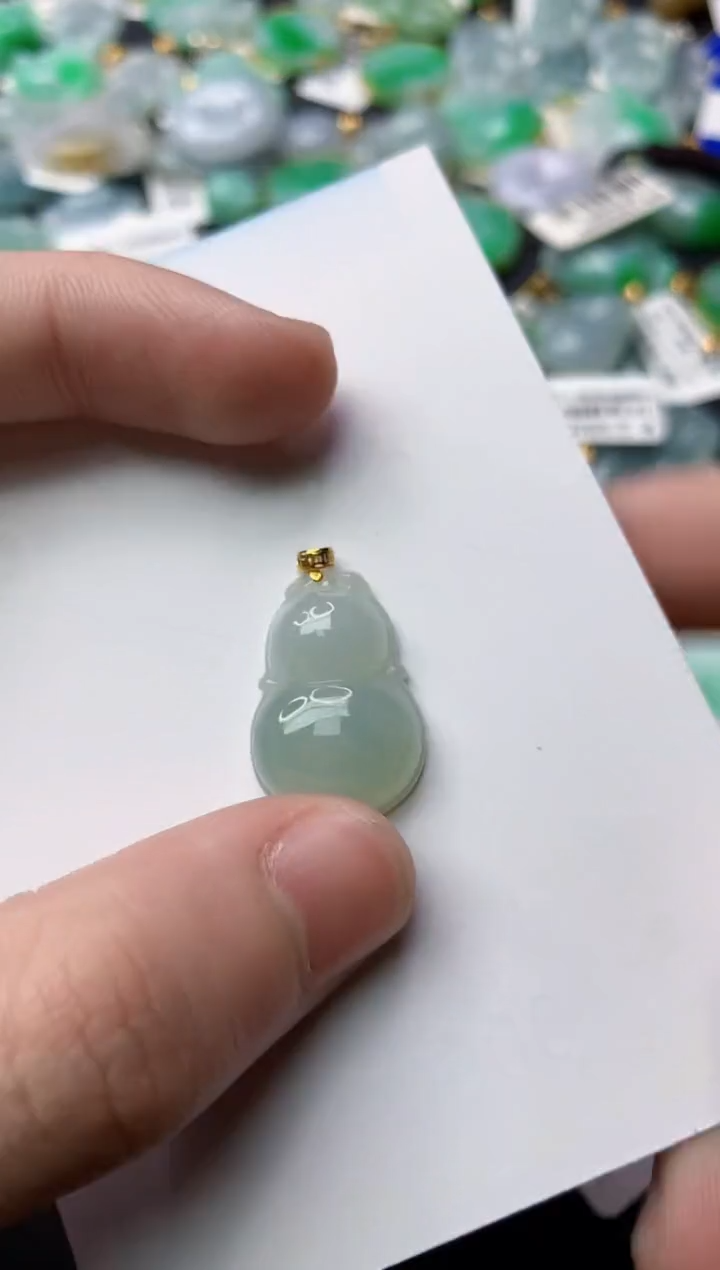 【闪购商品】翡翠颈饰18K金镶嵌87..........