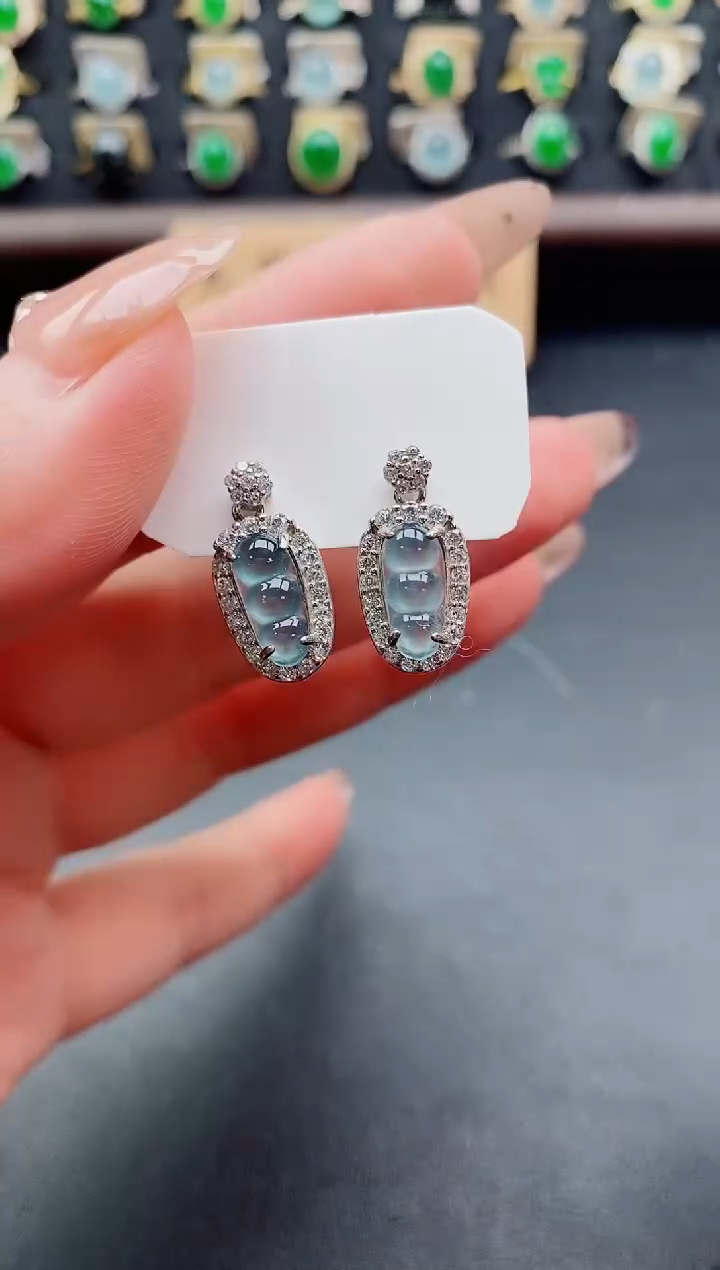 银S925镶嵌戒指翡翠1