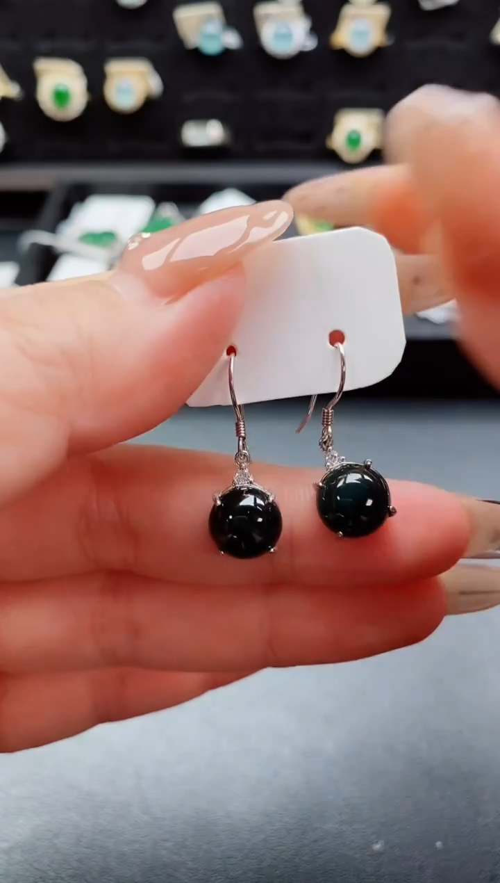 银S925镶嵌戒指翡翠1