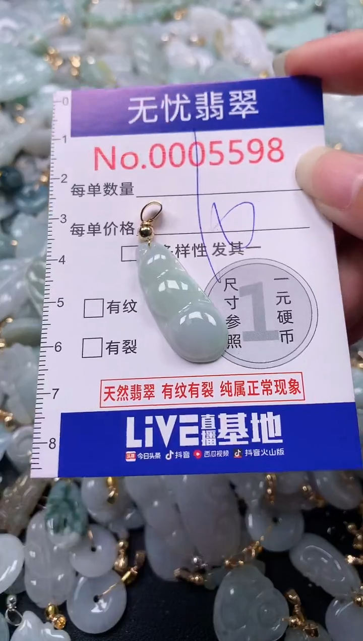 吊坠(不含链)未镶嵌翡翠5598