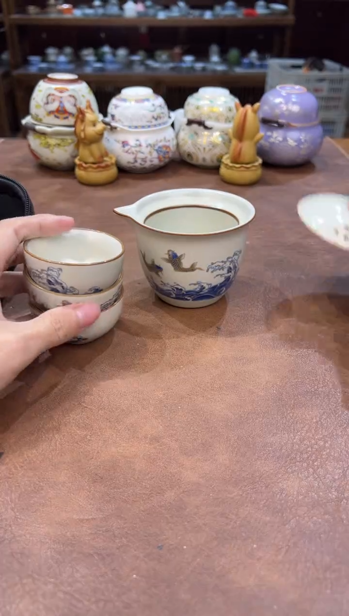 真的很便宜会开片的旅行茶具