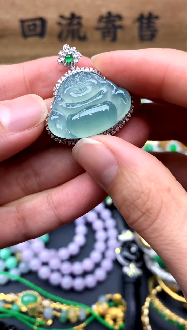 【闪购商品】翡翠颈饰18K金镶嵌434-中国好珍宝