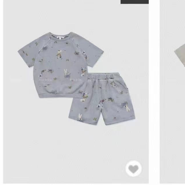 susu  满印小鸭子短袖套装