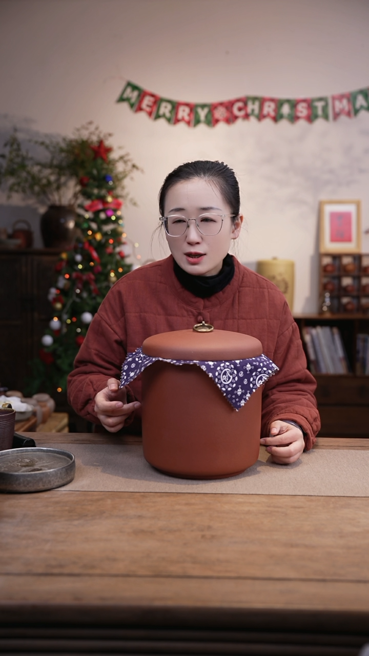 茶壶紫砂七饼罐  清水泥