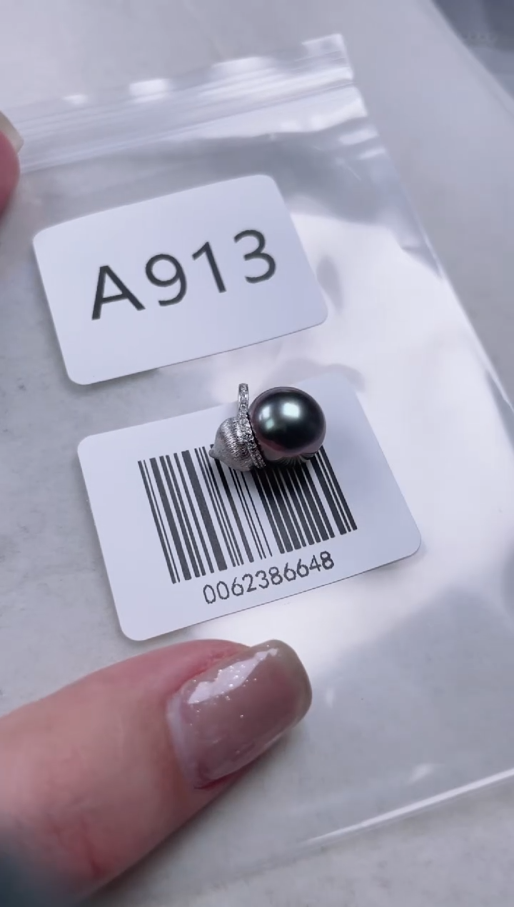 【闪购商品】海水珍珠吊坠银S925镶嵌A913