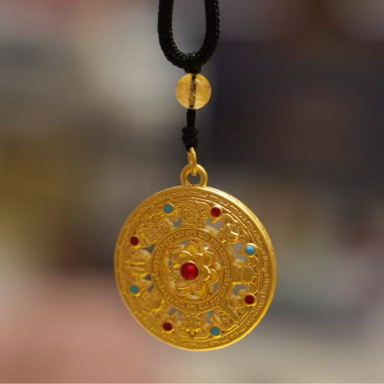 【618专享】足金999珐琅彩八宝饰品（赠编绳）时尚百搭
