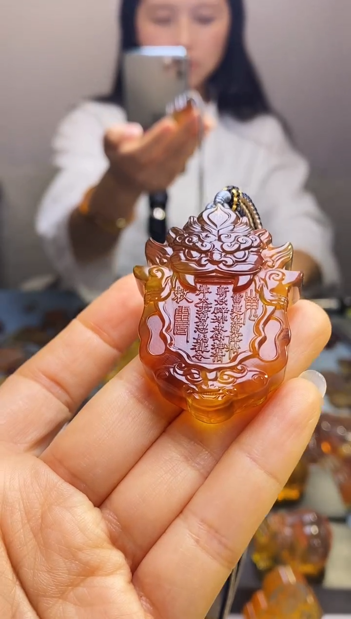 【闪购商品】琥珀颈饰未镶嵌SN6-94（山鬼令牌）