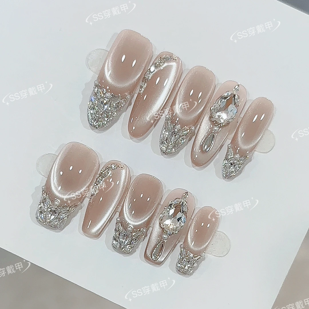 【银河梦境】轻奢显白纯手工穿戴甲光疗冰透渐变纯欲四季流行10片装