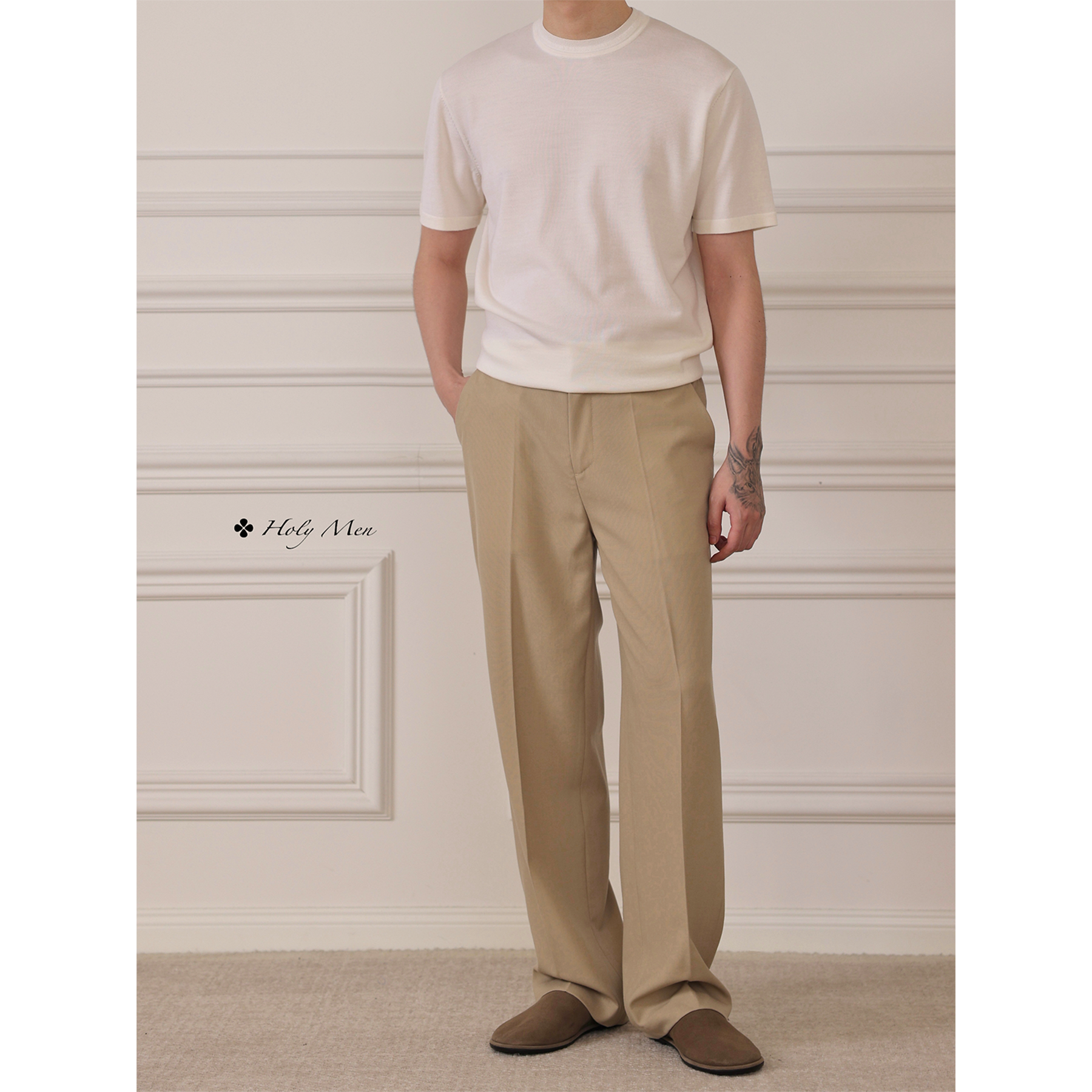 HolyMen | 25SS日产Nikke“水羊毛”高支超垂休闲西裤